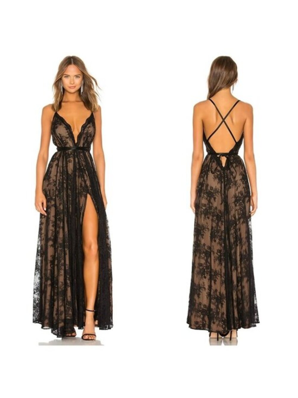 Michael Costello xREVOLVE Paris Gown - Black